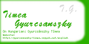 timea gyurcsanszky business card