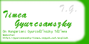 timea gyurcsanszky business card